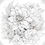 omalovanka pro dospělé relaxing flowers