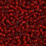 Preciosa rokajl 8/0 – červený se stříbrným průtahem (97070), 10 g