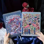 Samolepky – kreativní antistresové vylepovačky Rumbox „Vintage hrad“ – 10 scén + 10 archů PET samolepek