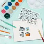 Průhledný silikonový tiskací razítkový stamp – Kočičky (11 × 16 cm)