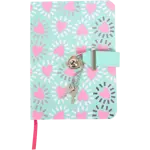 Deníček se zámkem A5 "srdíčka"– linkovaný, FSC® papír, se záložkou