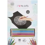 Omalovánky I Love My Hobby – 30 motivů + 8 metalických per Mandaly