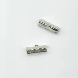 Plochá zamačkávací koncovka 20mm střibrna