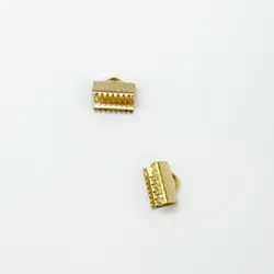 Plochá zamačkávací koncovka 10mm zlatá