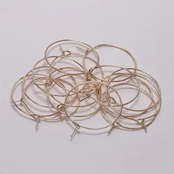 Náušnicové kruhy 25 mm Růžové zlato tenke 