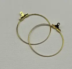 Náušnicové kreole 30mm v barvě zlato