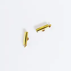 Koncovka zásuvná, zlatá, 15 mm