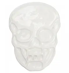 Porcelánová paleta pro akvarel – lebka