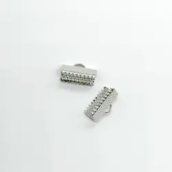 Plochá zamačkávací koncovka 12mm střibrná