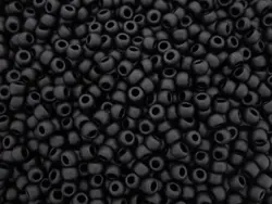 Rokajlové korálky Toho  - Round 15/0 : Opaque Jet TR-15-49