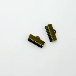 Plochá zamačkávací koncovka 16mm starozlata