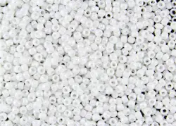 Rokajlové korálky - Round 11/0 :  Opaque-Rainbow White TR-11-401