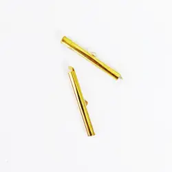 Koncovka zásuvná, zlatá, 34 mm