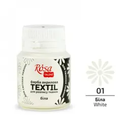 Barva na textil Rosa 20ml 01 White