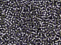 Rokajlové korálky - Round 15/0 : Silver-Lined Tanzanite TR-15-39 