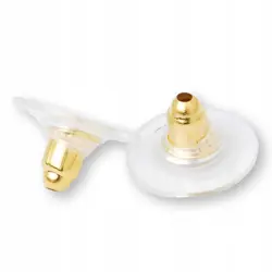 Zarážka na náušnice 10mm zlatá 