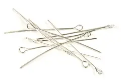 Ketlovací očkové jehly stribrna 30mm 