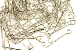 Ketlovací očkové jehly stribrna 15mm 