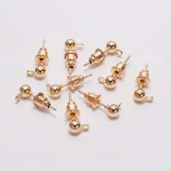 Náušnicová puzeta s kuličkou Ø3 mm barva KC Golden 