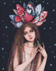 Diamantová mozaika 40×50 cm – kreativní sada s barevnými kamínky  Barvy motýlů 