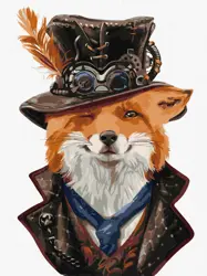 Malování podle čísel – plátno 30×40 cm Steampunková liška