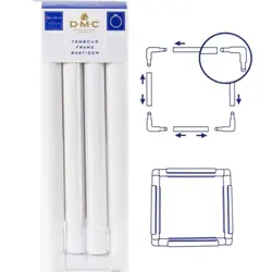 Čtvercový plastový rám DMC, 28 x 28 cm