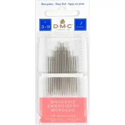 Vyšívací jehly DMC s ostrou špičkou 3-9