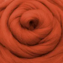 Ovčí vlna barevná 100g – terakota 15