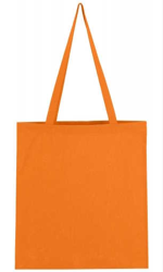Bavlněná taška s dlouhým uchem oranžová / tangerine 38x42cm