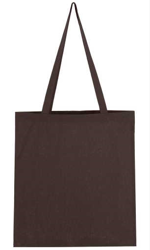 Bavlněná taška s dlouhým uchem  hnědá / brown 38x42cm