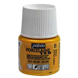 Barva na porcelán Porcelaine 45ml 01 žlutá citronová