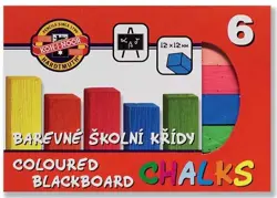 Křídy 6ks školní barevné   