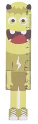 Dřevěná pravítka Příšerky 15cm Žlutá 