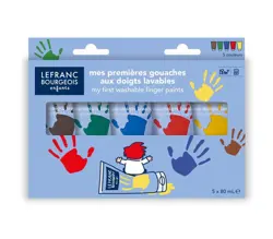 Prstové barvy Lefranc pro děti 5x80ml