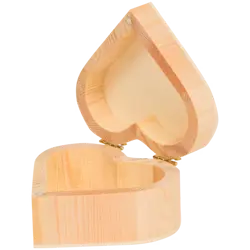 Dřevěná úložná dóza Srdce 