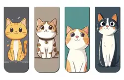 Magnetické záložky 4ks Kočičky 2
