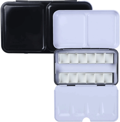 Akvarelová kazeta kovová 14ks