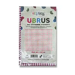 Ubrus na školní lavici 50x65cm motiv červené káro