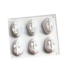 6-dílná silikonová forma na velikonočního králíka