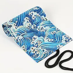 Penál rolovací, textilní Vlna 12 ks 