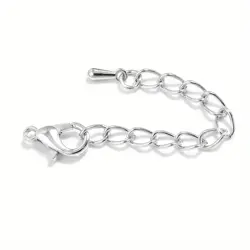 prodlužovací řetízek s karabinkou Stříbrná 