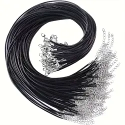 Voskovaná šňůrka s karabinkou délka 45 cm 1 kus