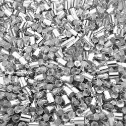 Zamačkávací rokajl váleček Stříbro 1.5mm 20 kusů