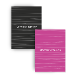 Učitelský zápisník A6 80ls černý-růžový