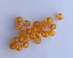 Korálek práskaný kulička 8mm oranžová