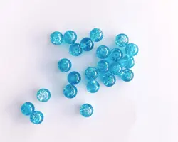 Korálek práskaný kulička 8mm modrá