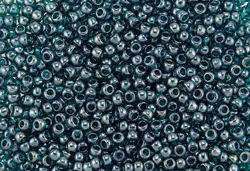 Rokajlové korálky - Round 11/0 : Transparent-Lustered Teal  TR-11-108BD