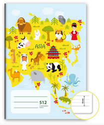 Sešit 512 A5 10ls linkovaný + 2 pomocné linky