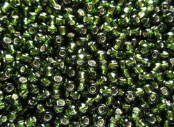 Rokajlové korálky - Round 11/0 : Silver-Lined Olivine TR-11-37