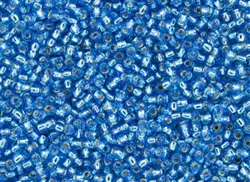 Rokajlové korálky - Round 11/0 :   Silver-Lined Dk Aqua TR-11-23B
